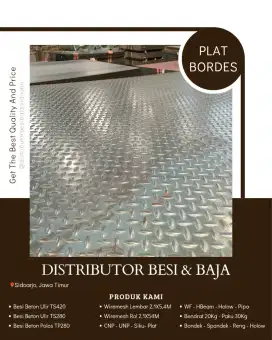 Jual besi plat bordes ready stok