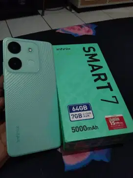 Infinix Smart 7 Ram 4+3/64 Fullset Mulus Nominus.