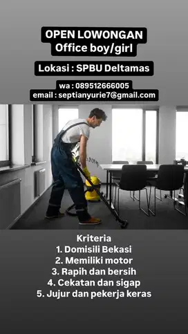 Lowongan Kerja Office Boy/Girl