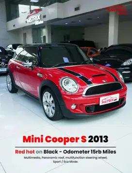 Mini Cooper S 2013 Nik12 Red Hot on black Siap Pakai