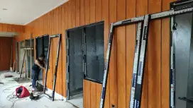 Partisi alumunium kaca jendela