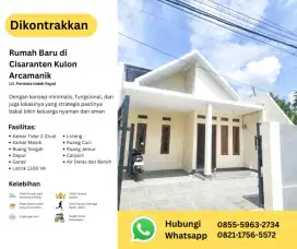 Disewakan Rumah Baru Minimalis Strategis Arcamanik Bandung Murah