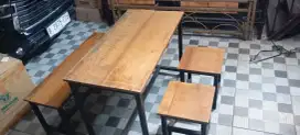 Meja dan bangku bekas cafe 5 set