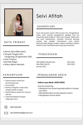 cari pekerjaan host live