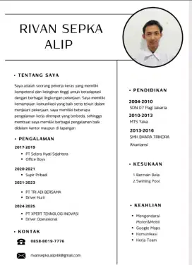 Mencari Pekerjaan Supir/Driver