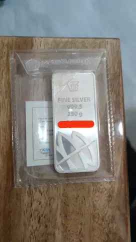 Logam mulia silver Antam perak 250 gram gr