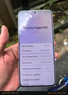 Poco f6 12/256 fulset tinggal pakai silver