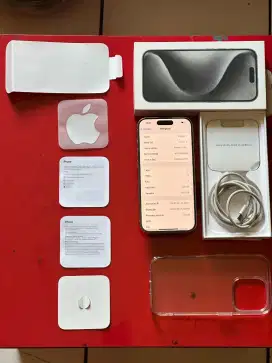 iphone 15 pro 128gb resmi ibox white titanium