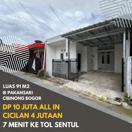 Rumah Siap Huni Dekat GOR Pakansari | 7 Menit ke Tol Sentul | DP 10 JT