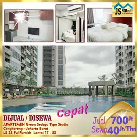 DIJUAL APARTEMENT STUDIO MURAH DI GREEN SEDAYU APARTEMENT FULL FURNISH