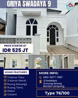 RUMAH MEWAH DEKAT KEMANA MANA