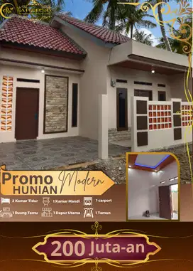 Hunian idealis 2 kamar akses strategis dan nyaman mulai dari 225 juta