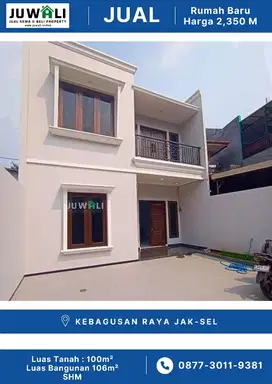 Rumah Baru Di Jagakarsa Hanya 200m Ke Jalan Utama Kebagusan
