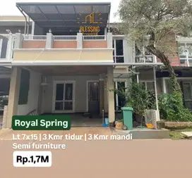Jual rumah 2 pantai royal spring hertasning semi perabot