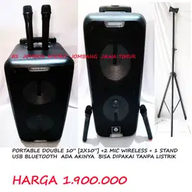 speaker portable double 10