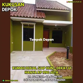 Rumah DIjual Di Kukusan Depok Deket Pintu Tol Kukusan dan Ui Siap Huni