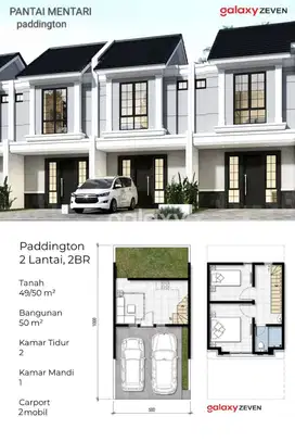 JUAL RUMAH BARU MINIMALIS 2 & 3 KAMAR TIDUR PANTAI MENTARI
