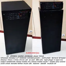 speaker double 15 +amplifier