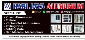 Pemasangan kusen Alumunium