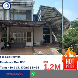 Rumah bsd residence one lt 170 murah jual cepat