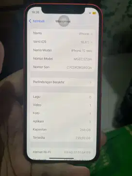 Iphone 12 mini 256gb regist beacukai