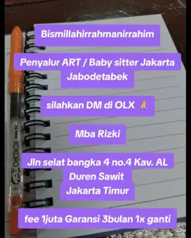 MENYALURKAN MBA ART DAN BABY SITTER JAKARTA