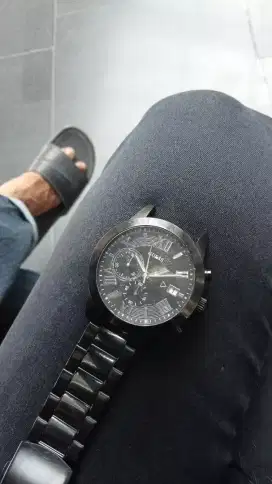 Guess Atlas W0668G5 Chronograph Black Dial Black Stainless Steel Strap