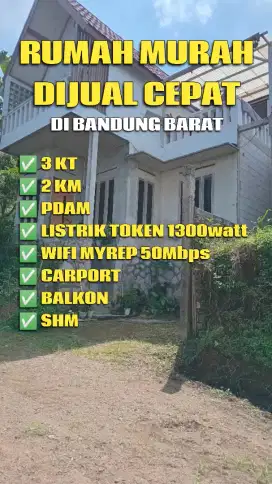 Rumah Murah Dijual Cepat di Bandung Barat – Semi Villa