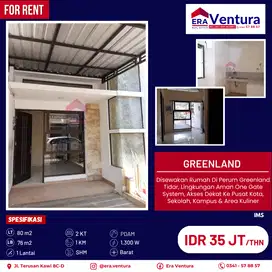 Rumah Di Perum Greenland Tidar, Lingkungan Aman One Gate Sistem