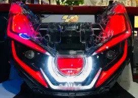 Paket Komplit Lampu Projie Biled Honda PCX 160, Stoplamp PCX 160 dll