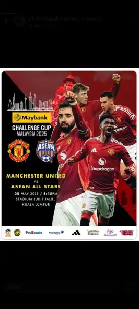 Tiket MU Malaysia - 2 Pcs