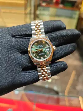 Rolex Datejust Lady Green Olive Diamond Dial
