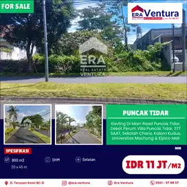 Kavling Di Main Road Puncak Tidar, Dekat Machung Dan Elpico Mall