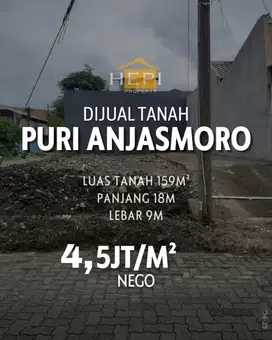 Tanah Kavling Premium Puri Anjasmoro Semarang Barat Dekat Bandara