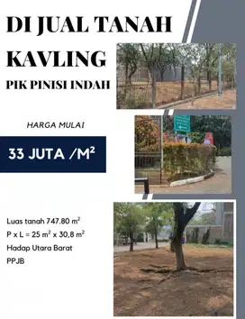 DIJUAL KAVLING PIK PINISI INDAH (MC)