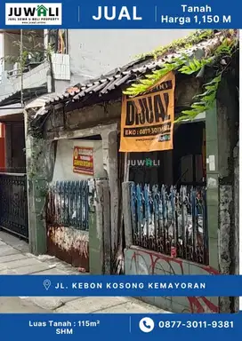 Di Jual Tanah Murah di Kemayoran Jalan Kebon Kosong