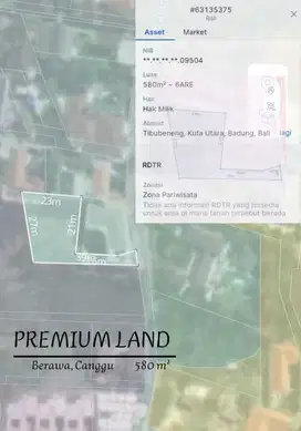 DIJUAL TANAH PREMIUM, BERAWA, CANGGU