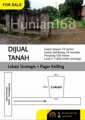 JUAL TANAH KAVLING RAYA PROPINSI PROVINSI KEDIRI TULUNGAGUNG JOMBANG