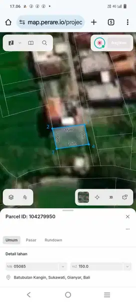 Tanah 1,5 Are di Batuaji Batubulan Kangin