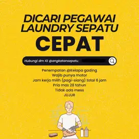 LOKER LAUNDRY SEPATU PART TIME KELAPA GADING
