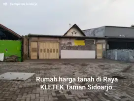 Rumah Hitung Tanah di Raya Kletek Taman Sidoarjo, COCOK BUAT USAHA