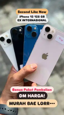 2nd Like New iPhone 13 128 GB Ex internasional