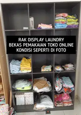 JUAL LEMARI RAK DISPLAY LAUNDRY SECOND AMBIL 3 800K AMBIL LOKASI