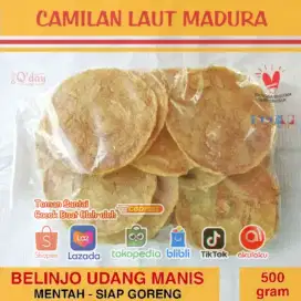 Emping Blinjo Udang Manis Mentah Siap Goreng Camilan Laut Madura