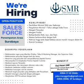 Di butuhkan secepatnya sales force