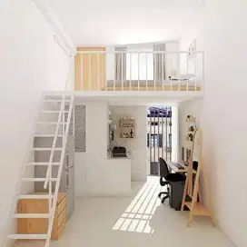 mezanine indoor tempat tidur ruangan kamar