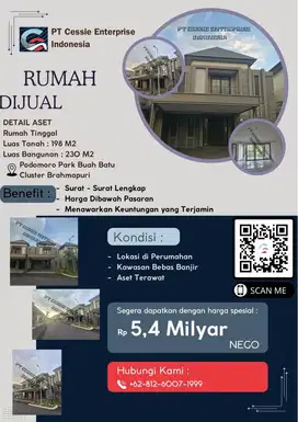 DIJUAL MURAH RUMAH PODOMORO PARK