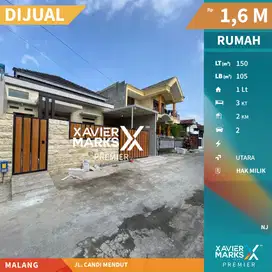 Dijual Rumah Semi Furnish Baru Renovasi di Candi Mendut Malang