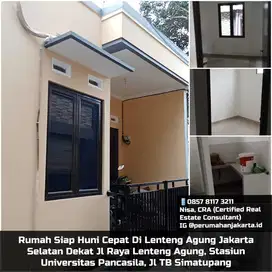 Rumah Siap Huni Dekat Jl Raya Lenteng Agung Stasiun Universitas Pncsl