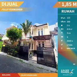 Dijual Rumah + Kos Full Furnish Kawasan Kampus di Kendalsari Malang